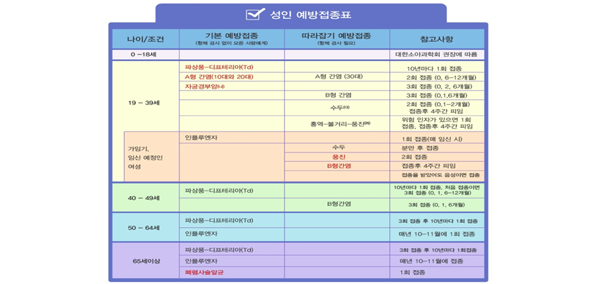 예방접종-일정표-성인용